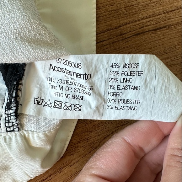 Acostamento Women’s faux leather & faux Linen mixed media cropped top. Medium. - Picture 12 of 12